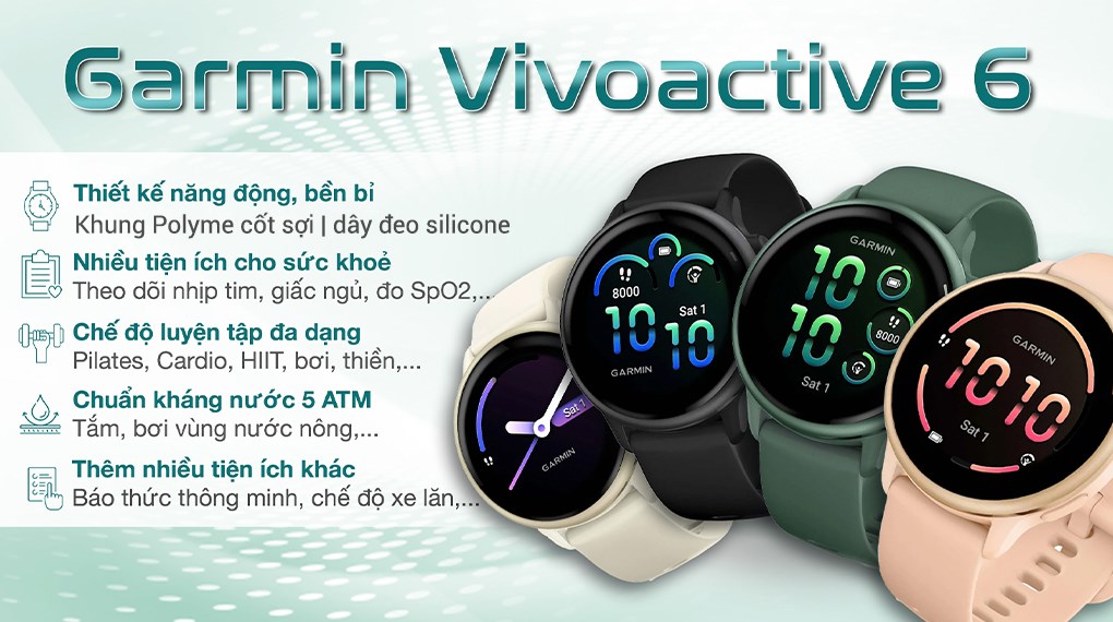 Garmin Vivoactive 6 42.2mm dây silicone