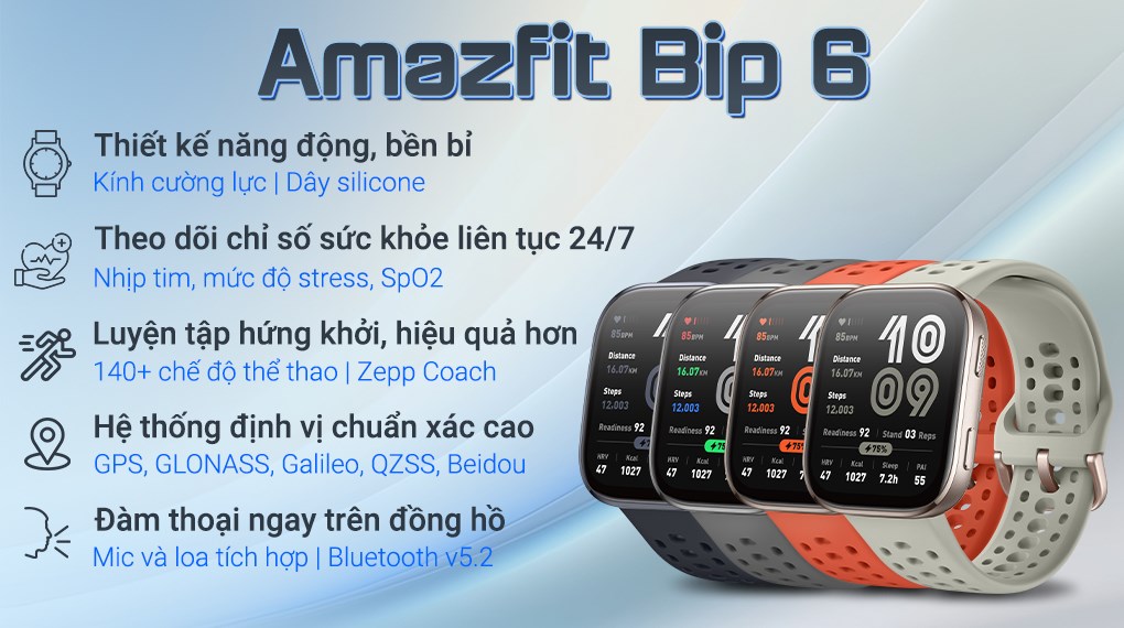 Amazfit Bip 6 46.3mm dây silicone
