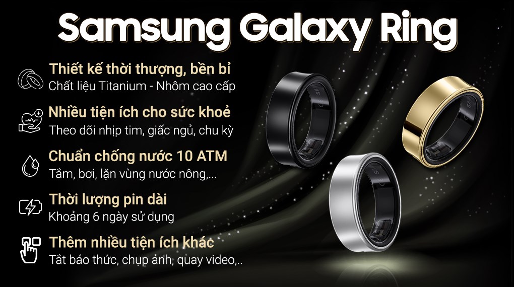 Nhẫn thông minh Samsung Galaxy Ring Size 10