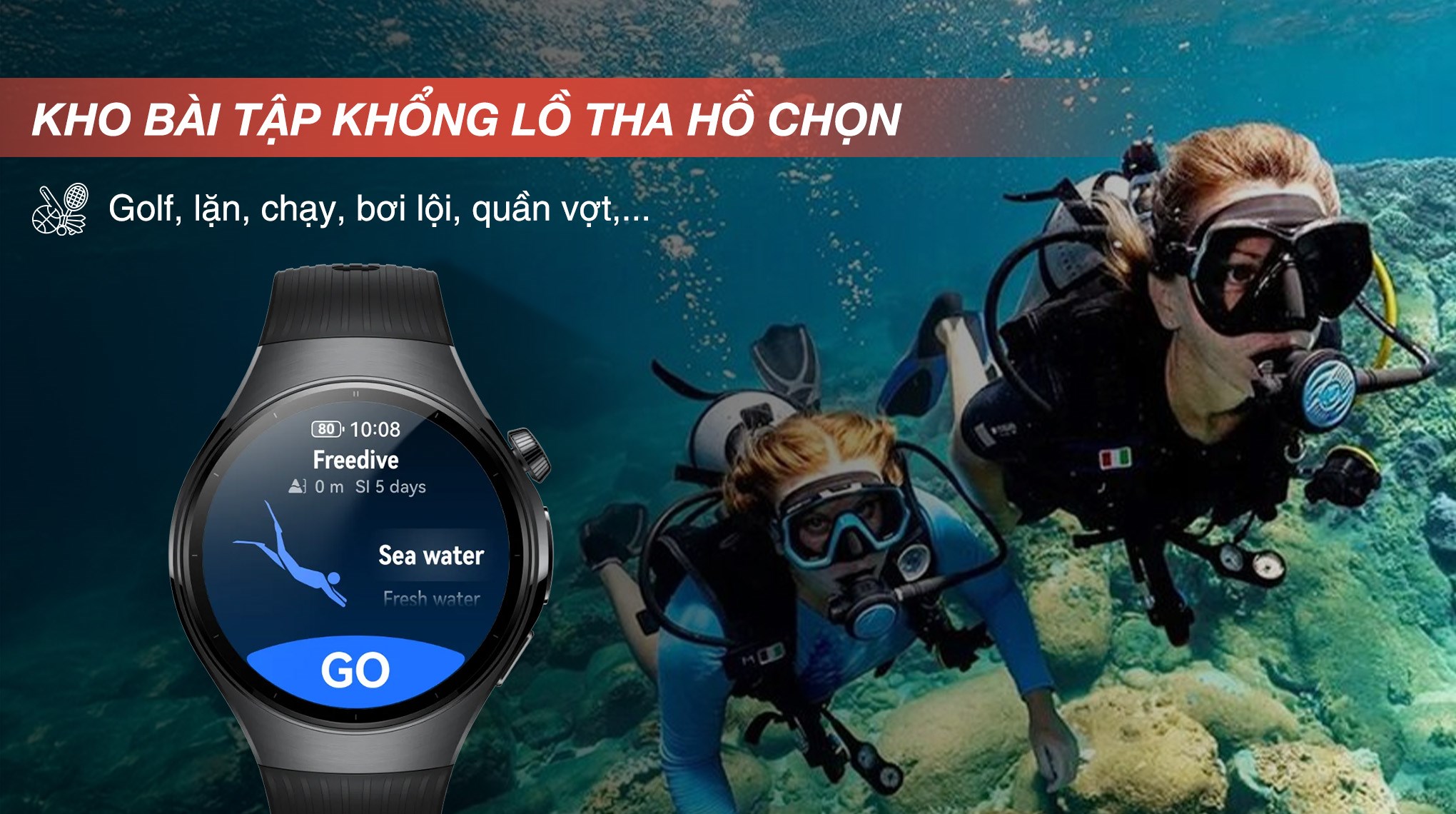 Huawei Watch 5 46mm viền thép dây cao su