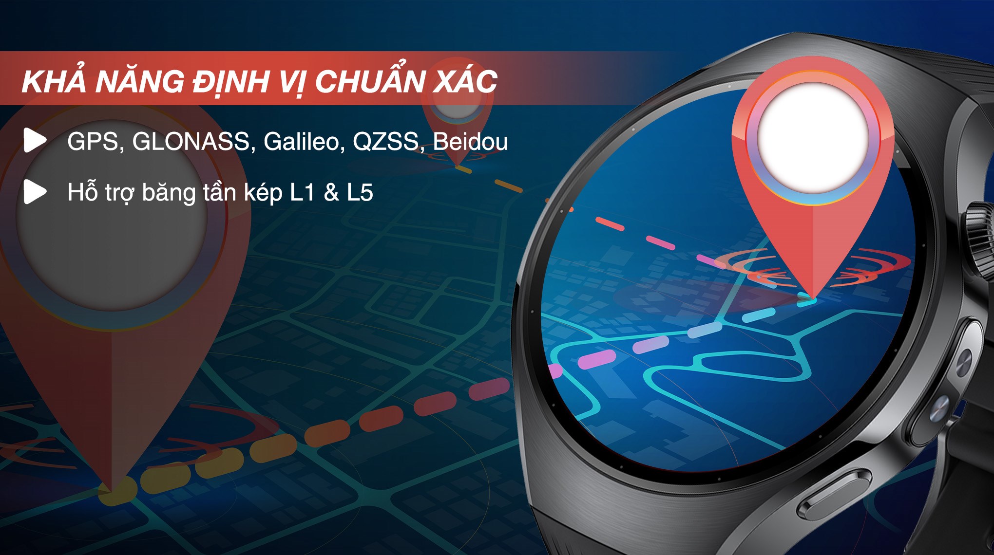 Huawei Watch 5 46mm viền thép dây cao su