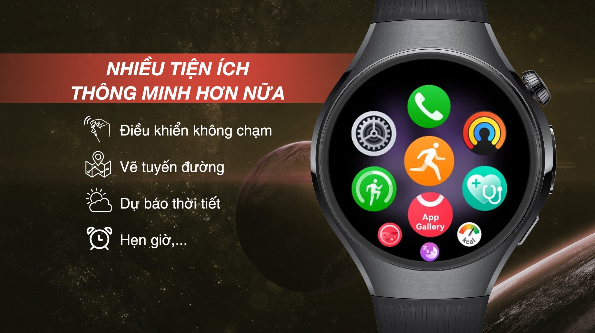 Huawei Watch 5 46mm viền thép dây cao su