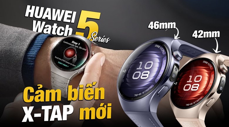 Huawei Watch 5 46mm viền thép dây cao su
