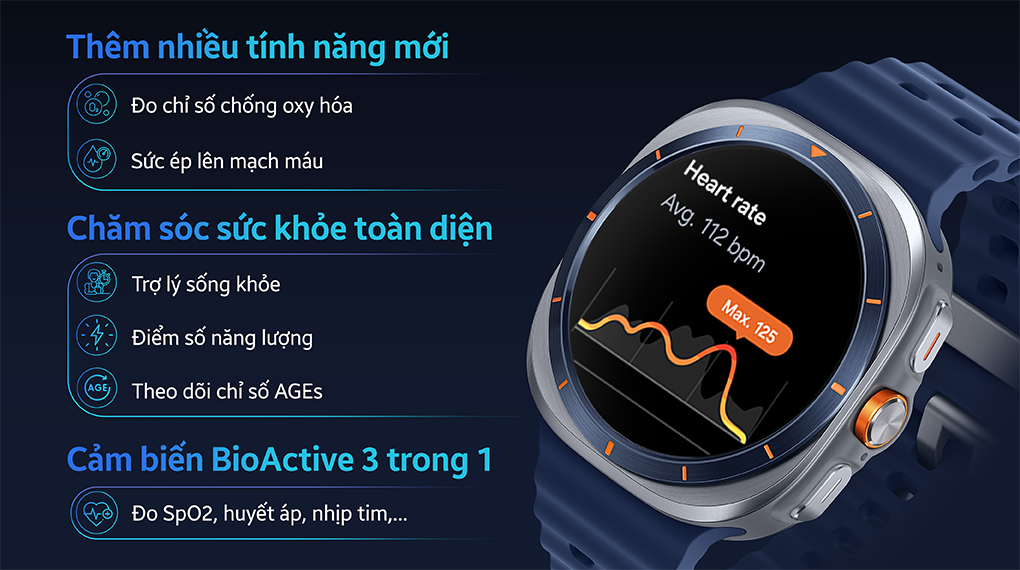 Samsung Galaxy Watch Ultra LTE 47mm (2025) dây silicone