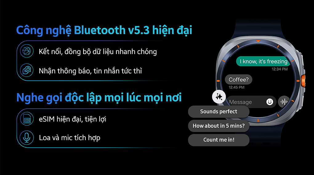 Samsung Galaxy Watch Ultra LTE 47mm (2025) dây silicone