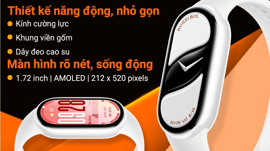 Vòng đeo tay thông minh Mi Band 10 viền gốm