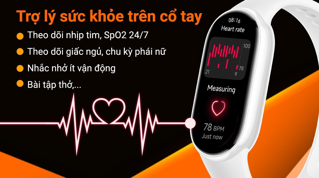 Vòng đeo tay thông minh Mi Band 10 viền gốm