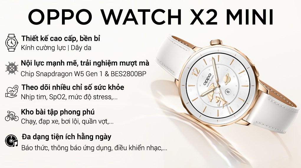 OPPO Watch X2 mini 43mm dây da