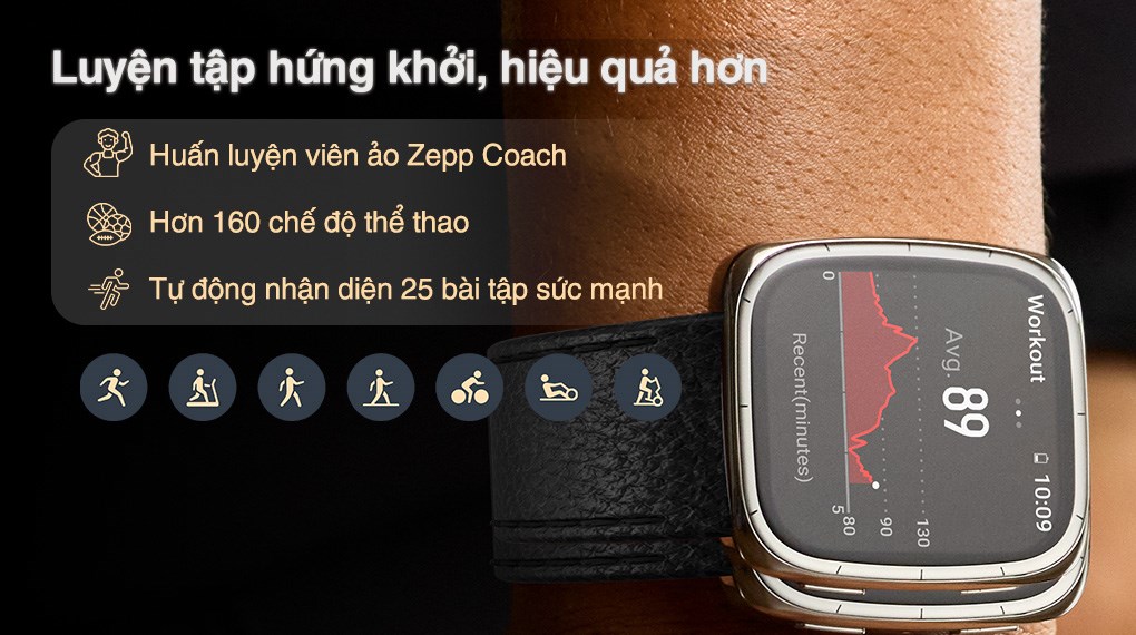 Amazfit Active 2 Square Sapphire 43.3mm dây da