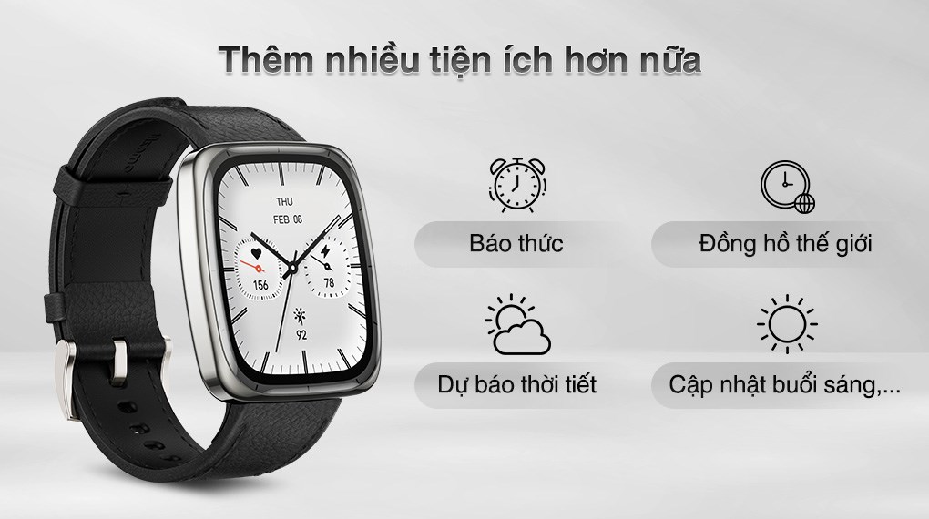 Amazfit Active 2 Square Sapphire 43.3mm dây da