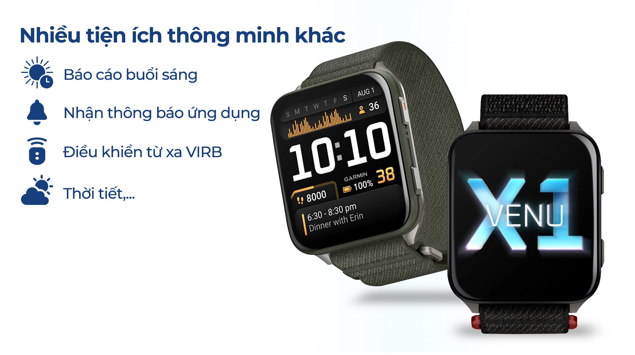 Garmin Venu X1 Sapphire 51.2mm dây nylon