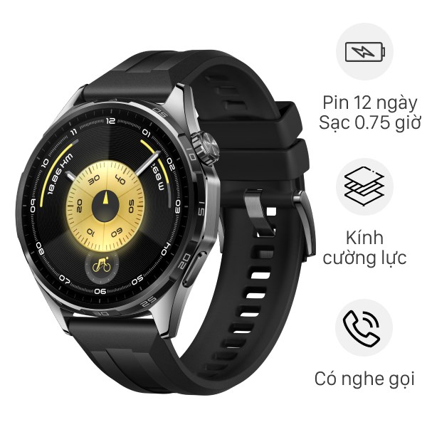 Huawei Watch GT 6 46mm viền thép dây cao su