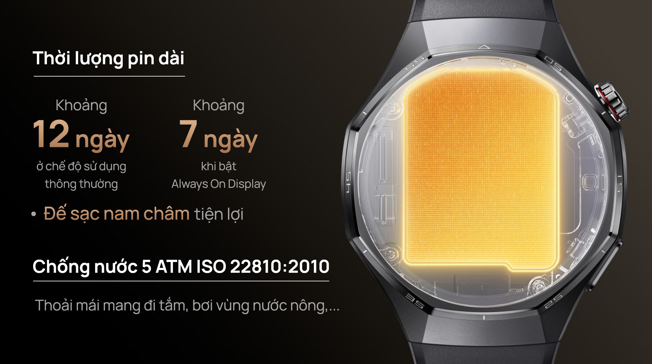 Huawei Watch GT 6 Pro 46mm viền Titanium dây cao su