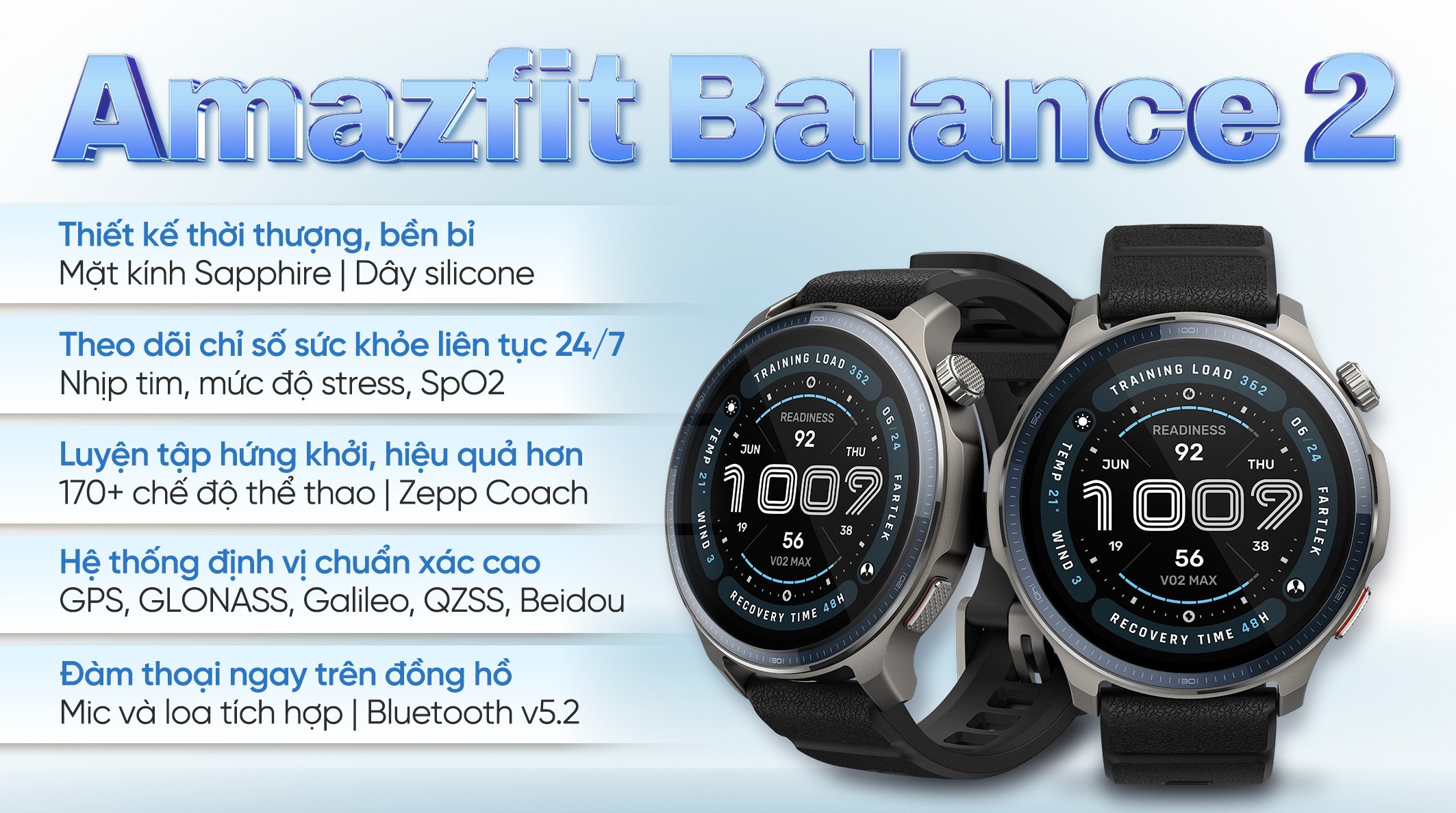 Amazfit Balance 2 47.4mm dây silicone