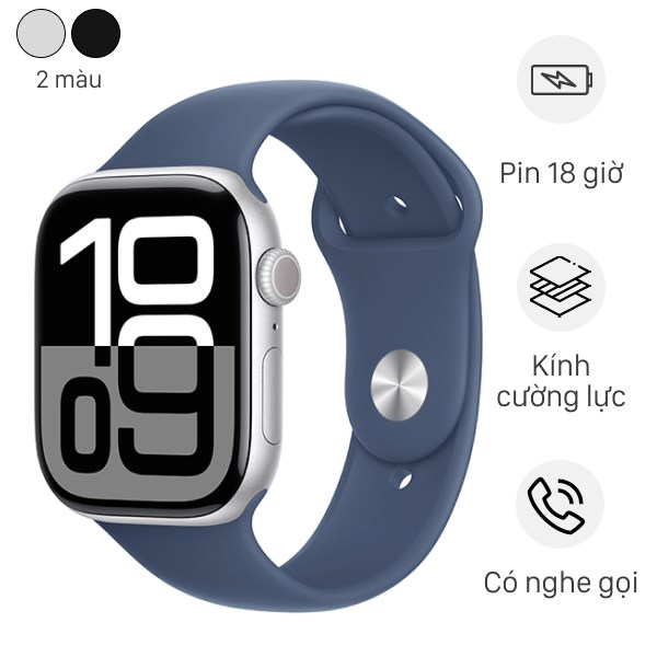 Apple Watch Series 10 GPS 46mm viền nhôm dây thể thao S/M