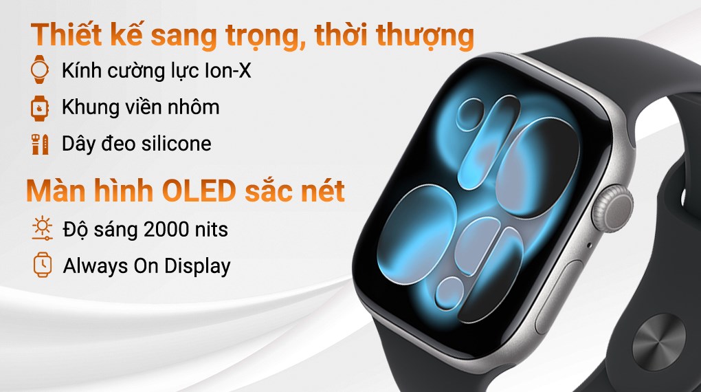Apple Watch Series 11 GPS + Cellular 42mm viền nhôm dây thể thao