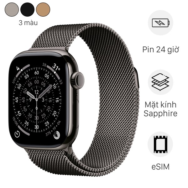 Apple Watch Series 11 GPS   Cellular 42mm viền Titanium dây Milan