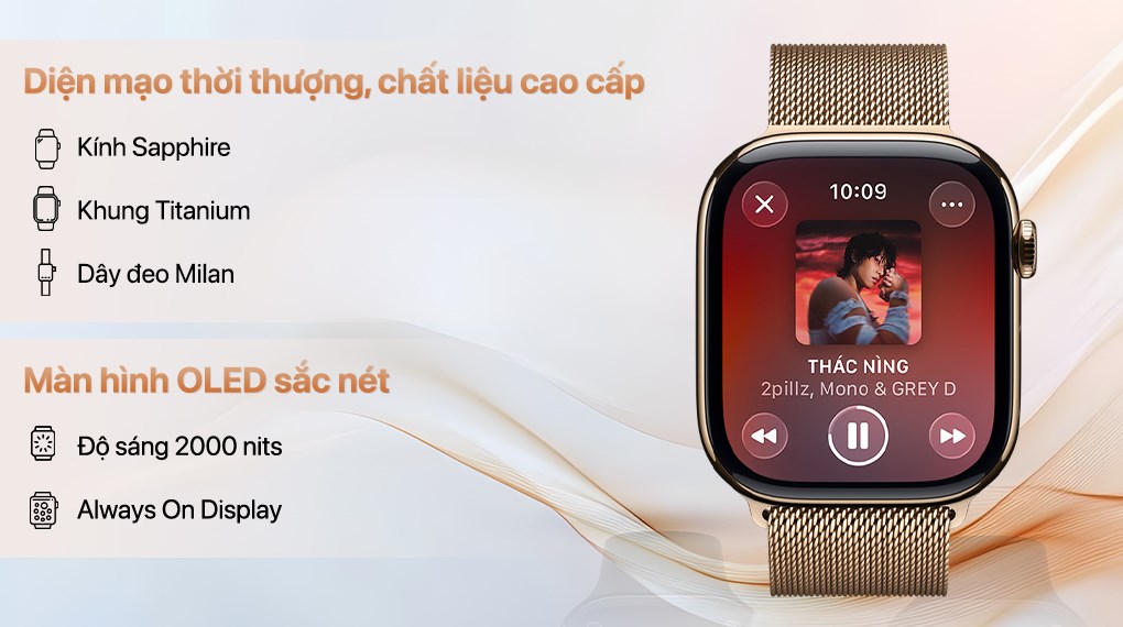 Apple Watch Series 11 GPS + Cellular 46mm viền Titanium dây Milan
