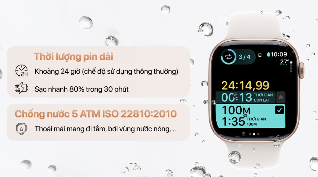 Apple Watch Series 11 GPS + Cellular 46mm viền Titanium dây thể thao