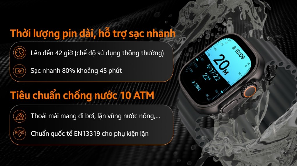 Apple Watch Ultra 3 GPS + Cellular 49mm viền Titanium dây Ocean