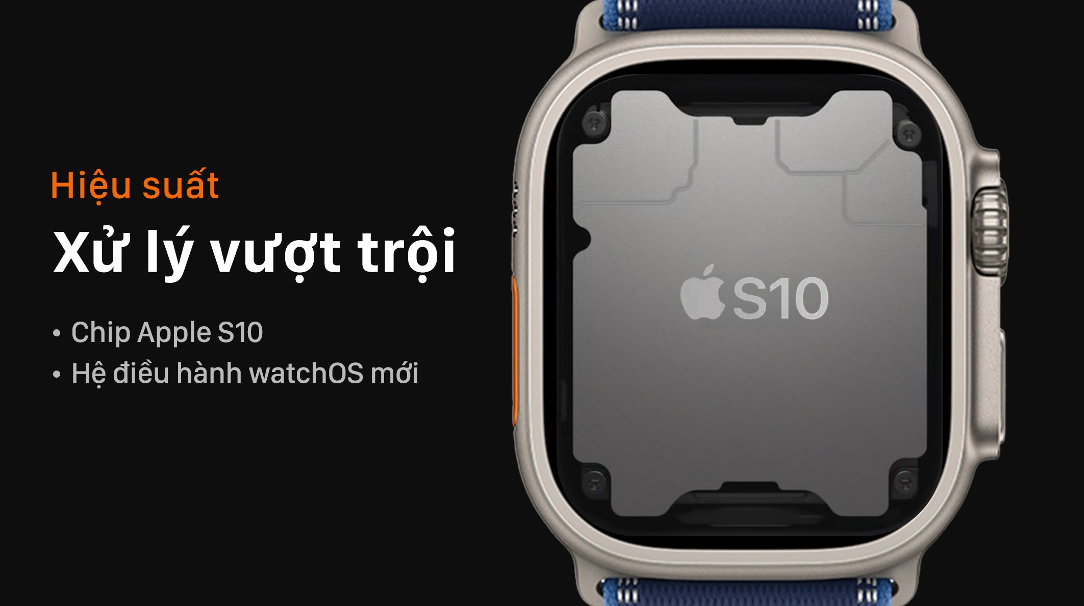 Apple Watch Ultra 3 GPS + Cellular 49mm viền Titanium dây Trail
