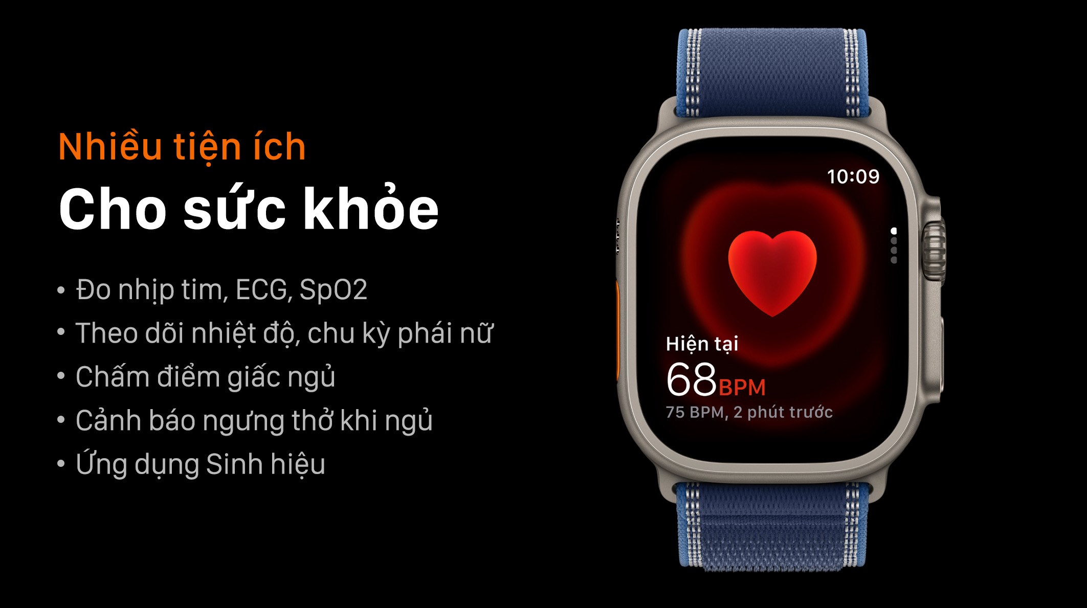 Apple Watch Ultra 3 GPS + Cellular 49mm viền Titanium dây Trail