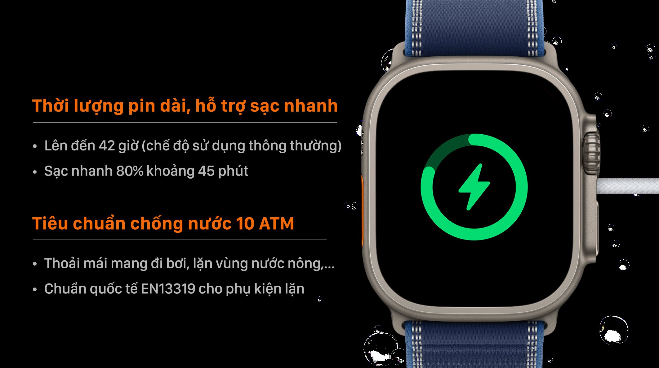 Apple Watch Ultra 3 GPS + Cellular 49mm viền Titanium dây Trail