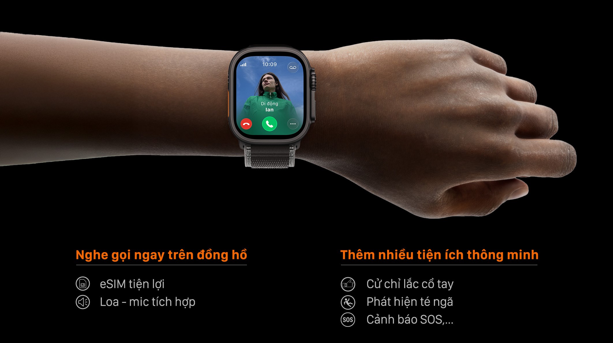 Apple Watch Ultra 3 GPS + Cellular 49mm viền Titanium dây Trail