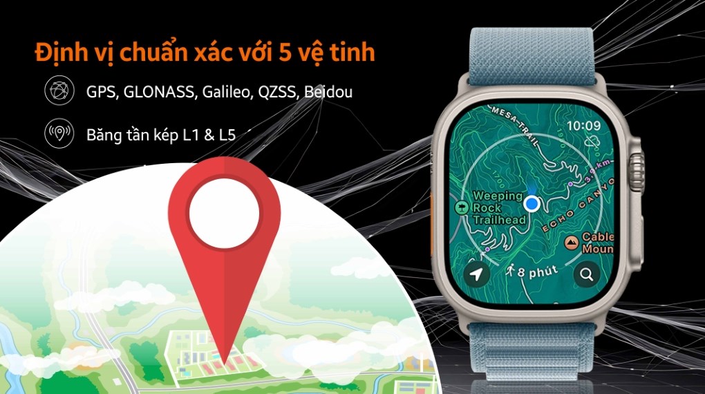 Apple Watch Ultra 3 GPS + Cellular 49mm viền Titanium dây Alpine
