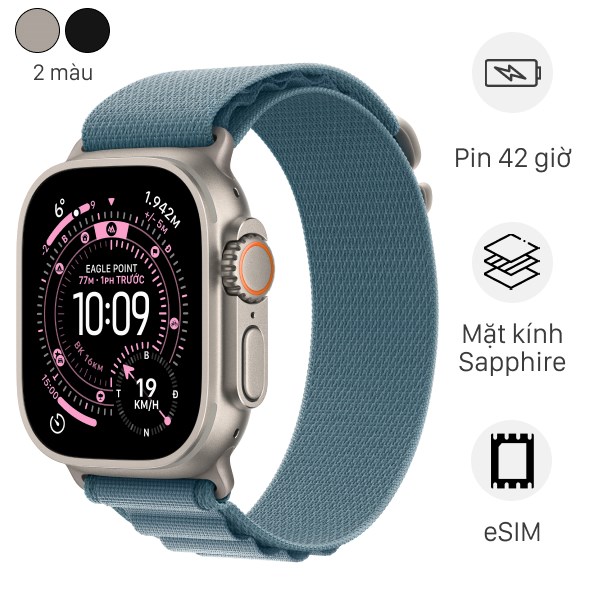Apple Watch Ultra 3 GPS   Cellular 49mm viền Titanium dây Alpine