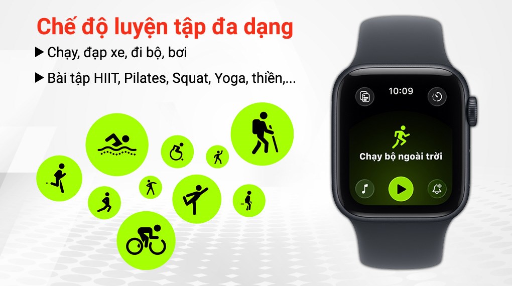 Apple Watch SE 3 GPS + Cellular 44mm viền nhôm dây thể thao