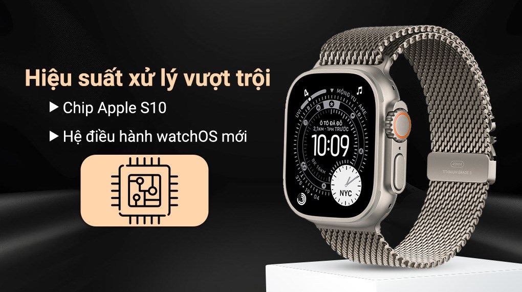 Apple Watch Ultra 3 GPS + Cellular 49mm viền Titanium dây Milan