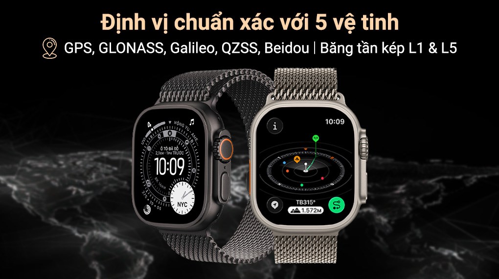 Apple Watch Ultra 3 GPS + Cellular 49mm viền Titanium dây Milan