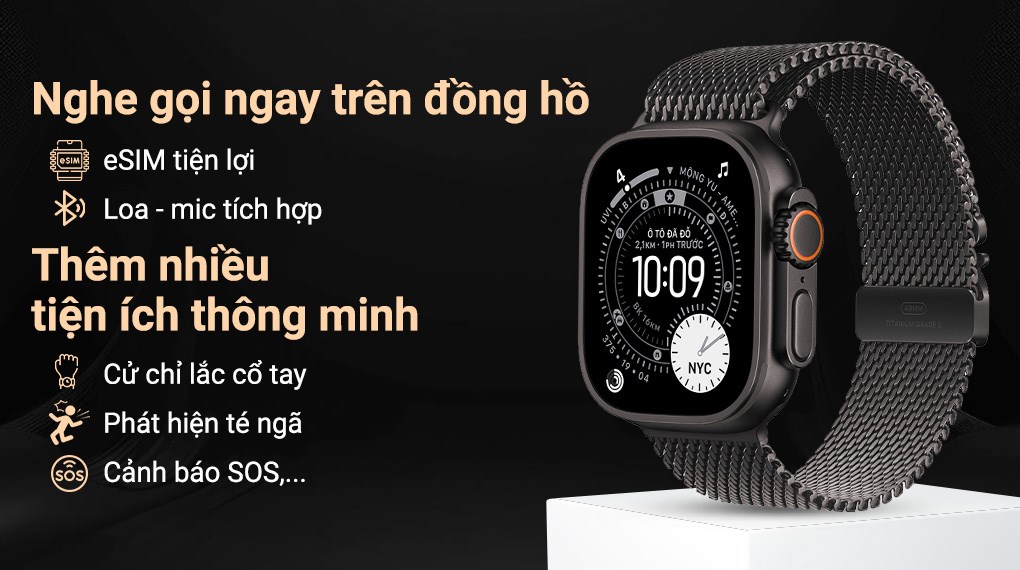 Apple Watch Ultra 3 GPS + Cellular 49mm viền Titanium dây Milan