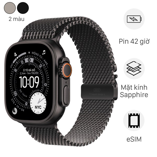 Apple Watch Ultra 3 GPS   Cellular 49mm viền Titanium dây Milan