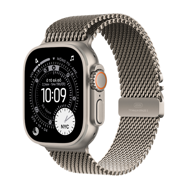Apple Watch Ultra 3 GPS + Cellular 49mm viền Titanium dây Milan