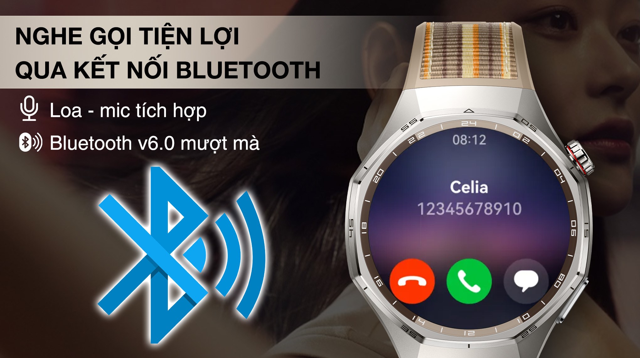 Huawei Watch GT 6 Pro 46mm viền Titanium dây Woven