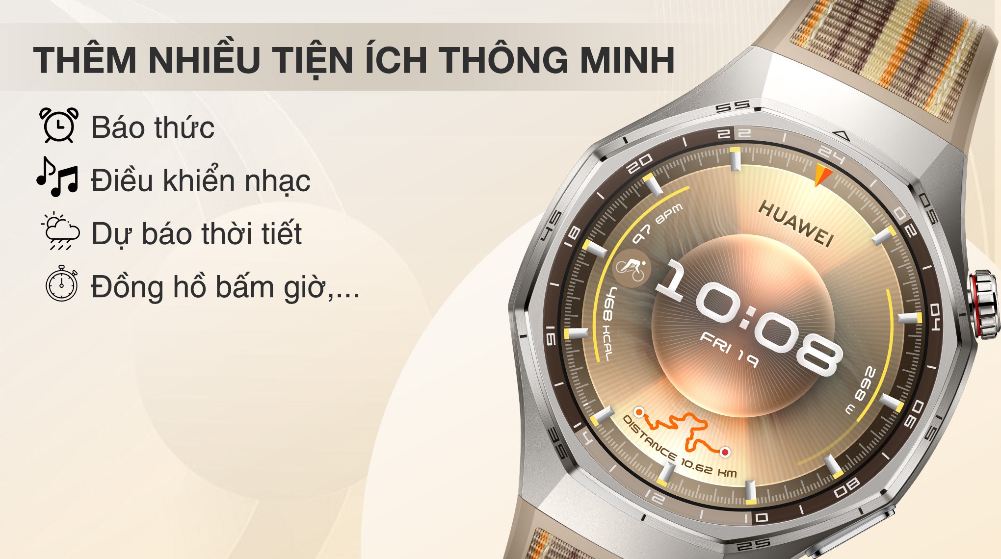 Huawei Watch GT 6 Pro 46mm viền Titanium dây Woven
