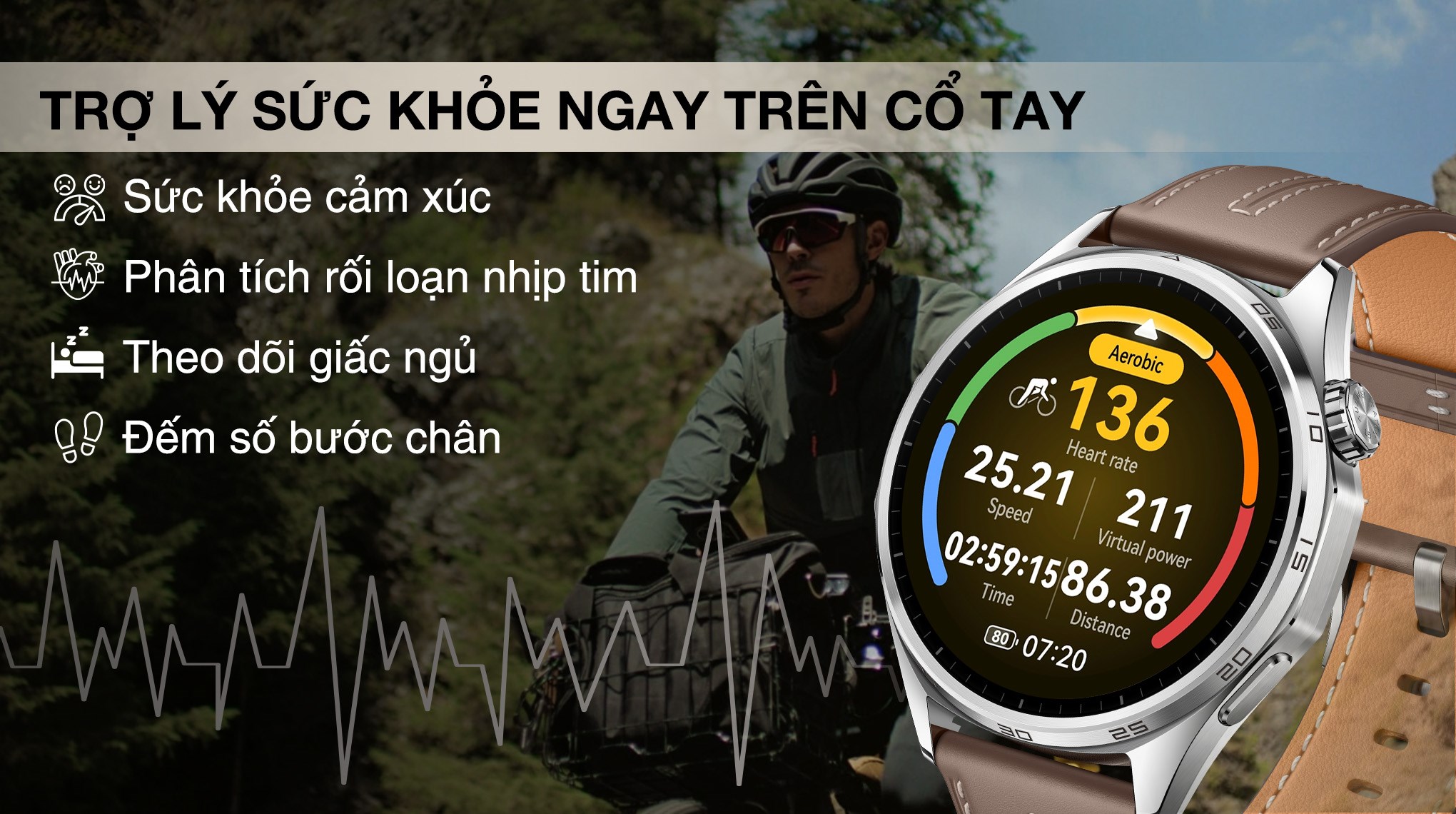 Huawei Watch GT 6 46mm viền thép dây da