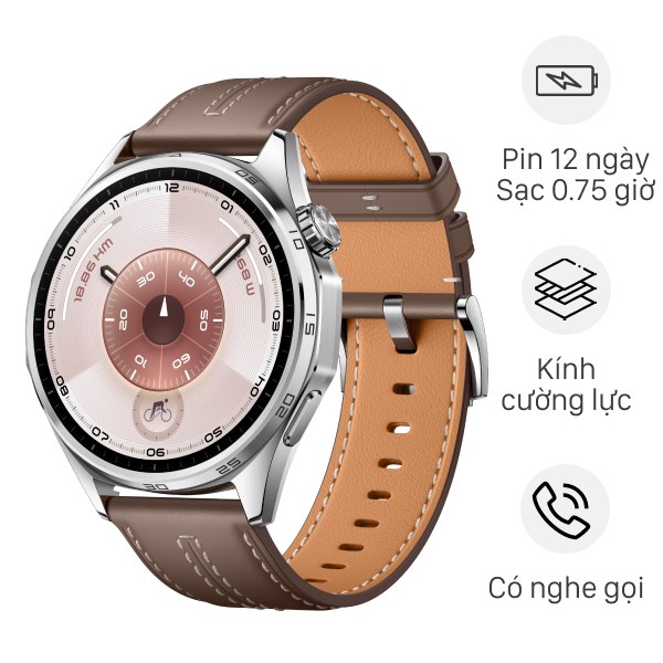 Huawei Watch GT 6 46mm viền thép dây da