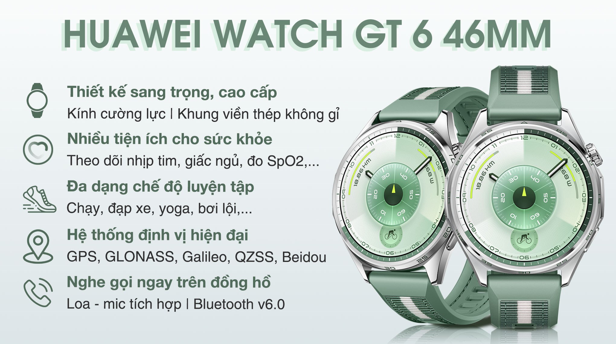 Huawei Watch GT 6 46mm viền thép dây Woven