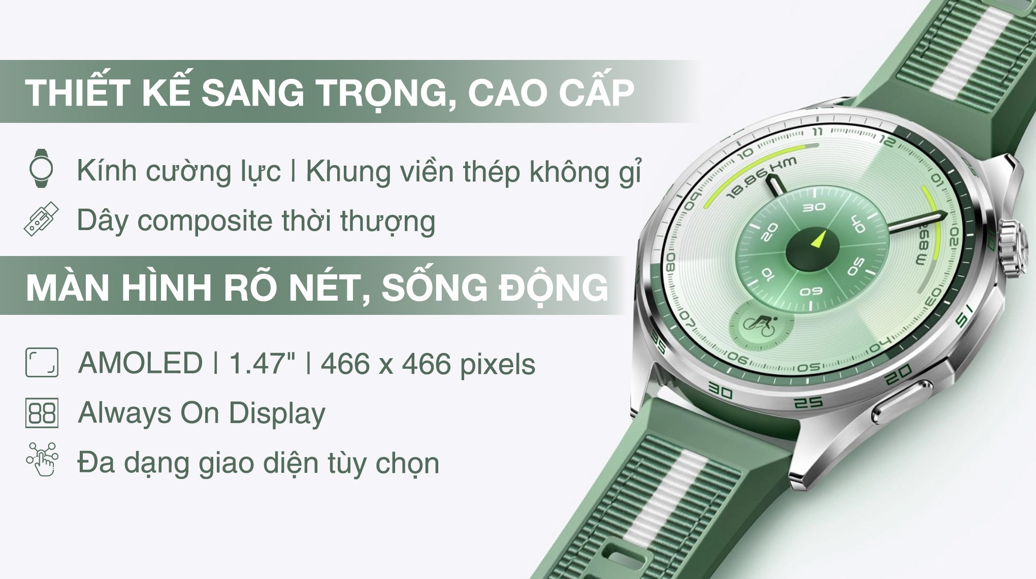 Huawei Watch GT 6 46mm viền thép dây Woven giá rẻ