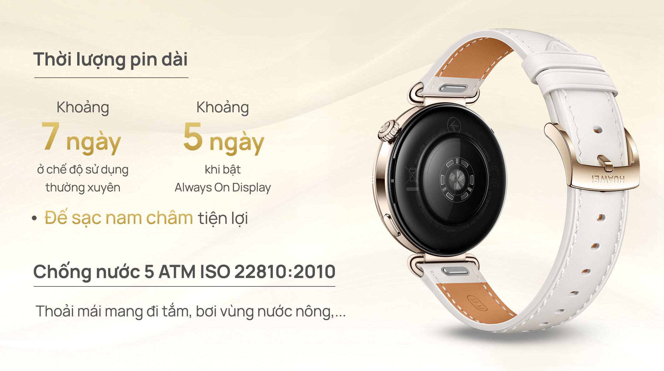 Huawei Watch GT 6 41mm viền thép dây da