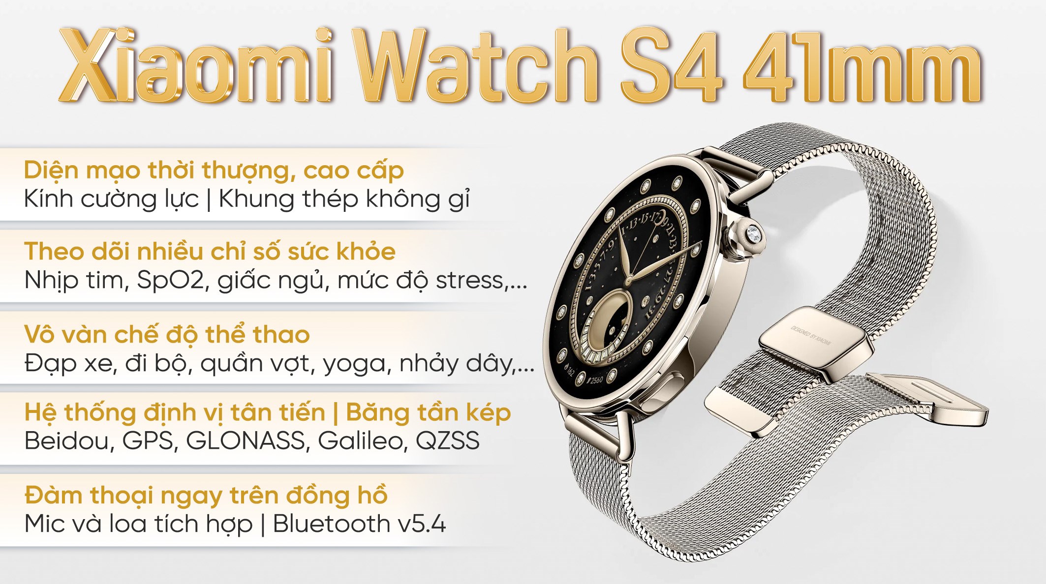 Xiaomi Watch S4 41mm dây Milanese