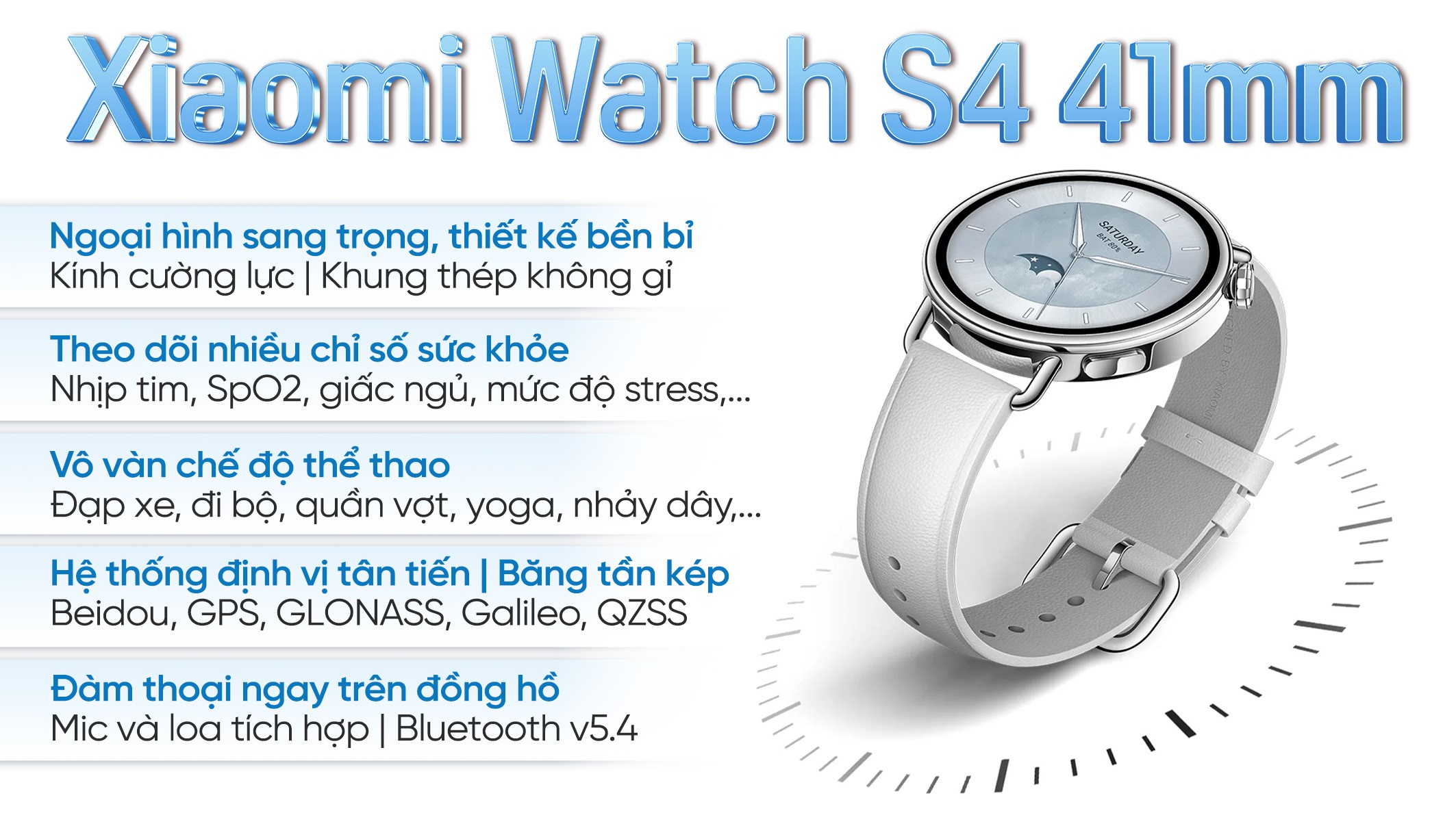 Xiaomi Watch S4 41mm dây da