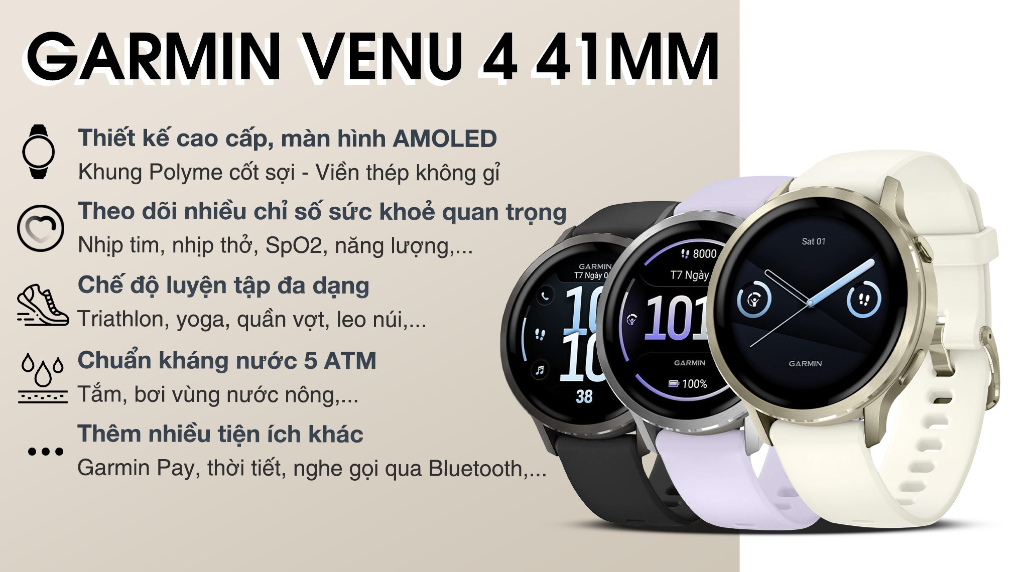 Garmin Venu 4 41mm dây silicone