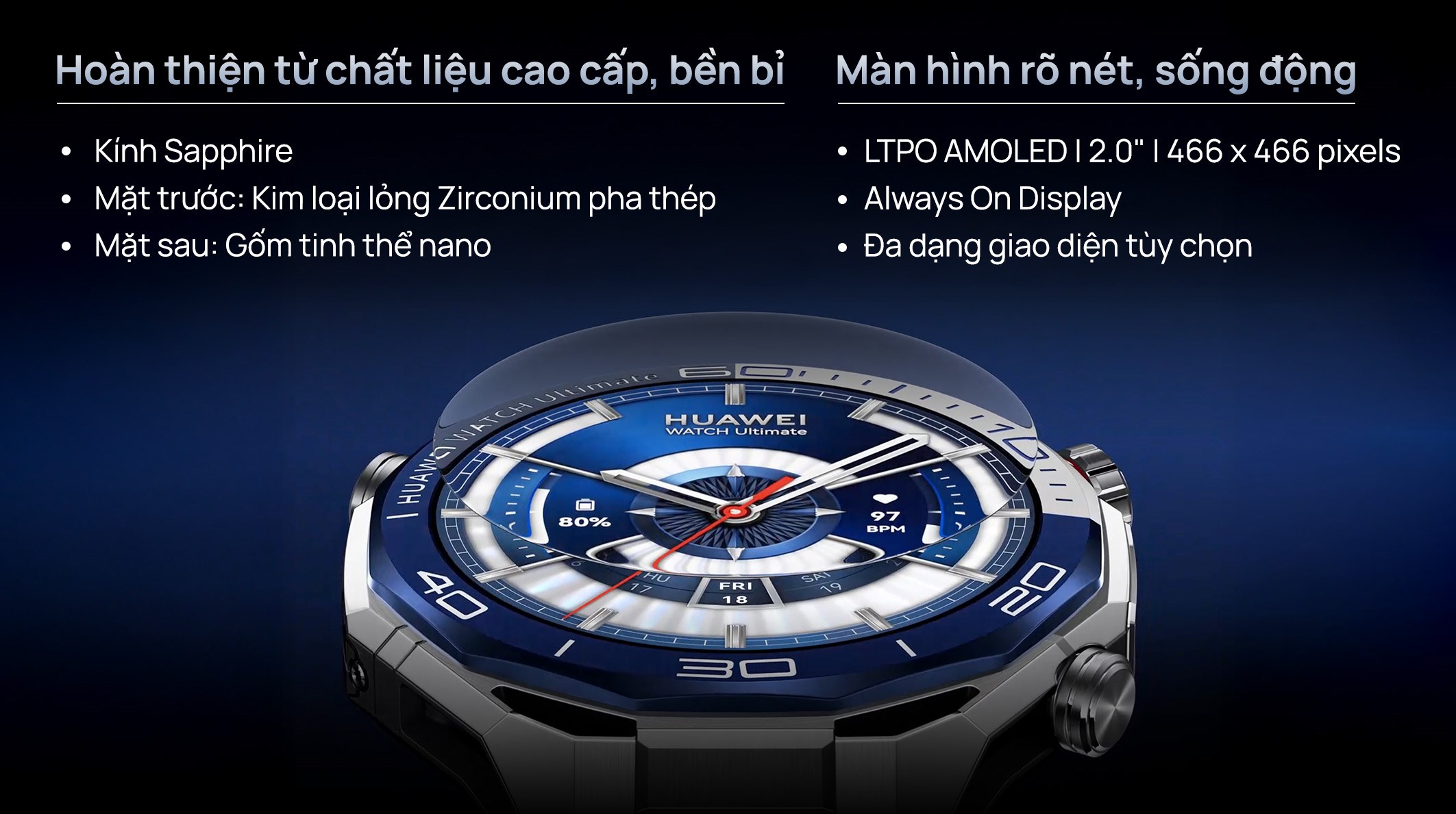 Huawei Watch Ultimate 2 47.8mm dây cao su