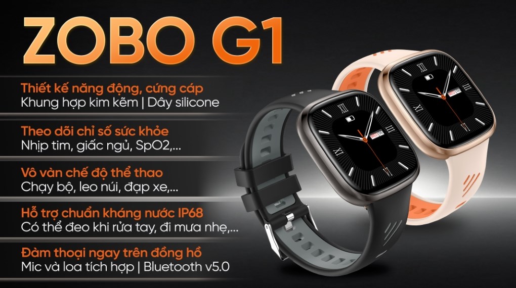 Zobo G1 42.3mm dây silicone