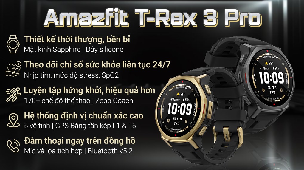 Amazfit T-Rex 3 Pro 44mm dây silicone