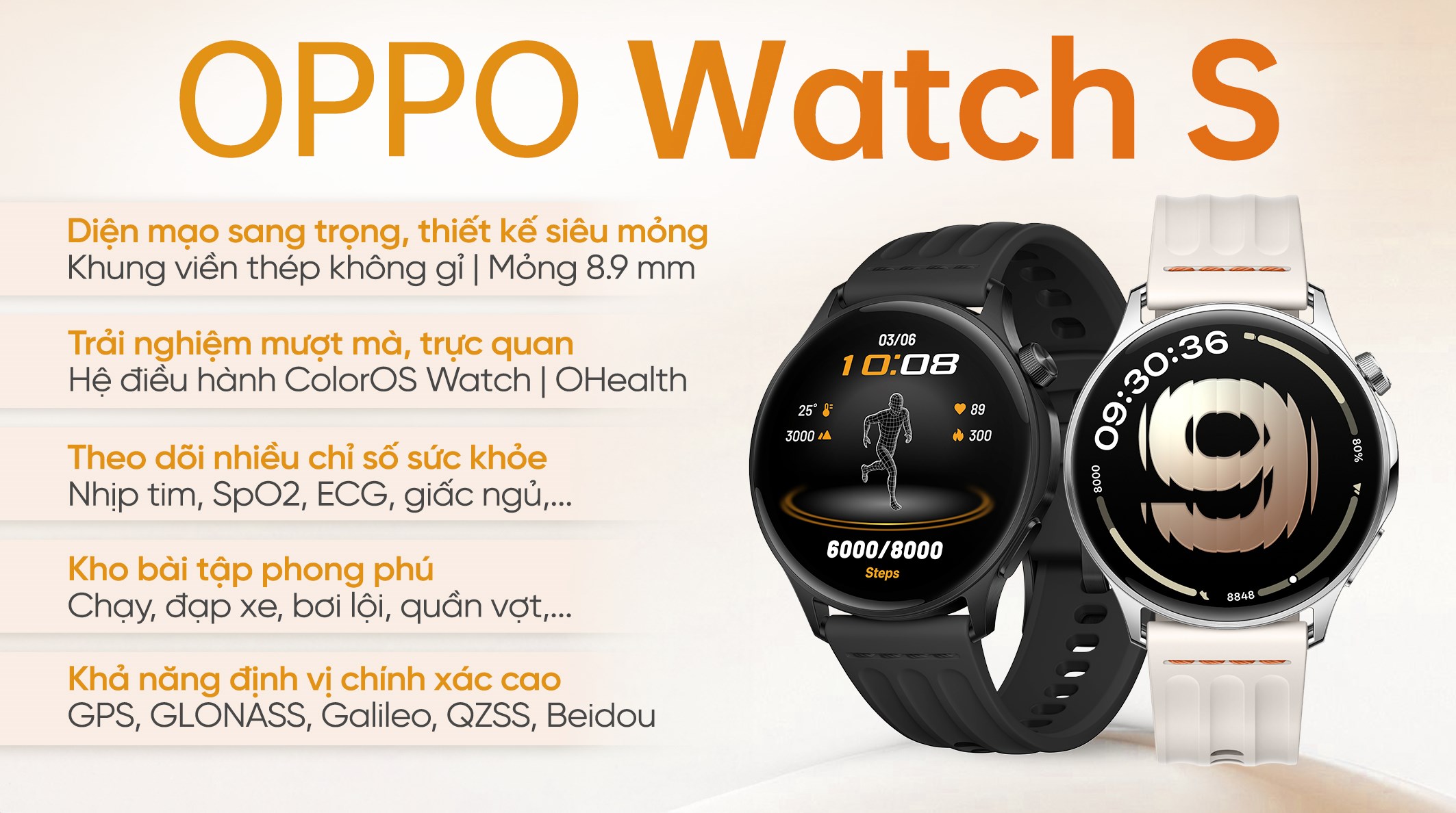 OPPO Watch S 46mm dây cao su